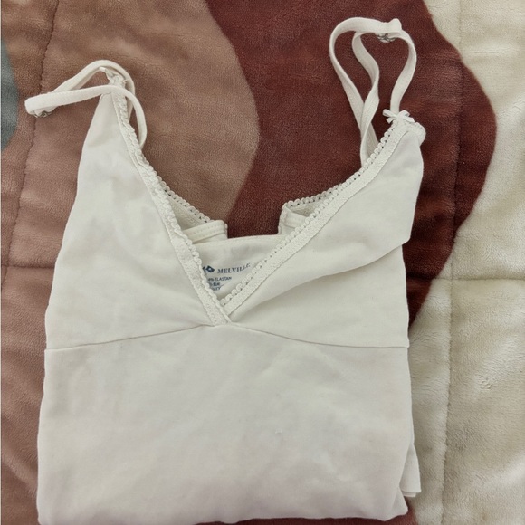 Brandy Melville White Lace Trim Cami Top - Picture 3 of 3